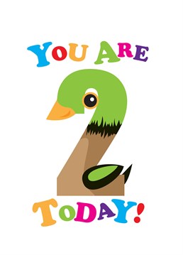Send this adorable Duck Birthday card by Art File to the tiny human turning 2 years old.