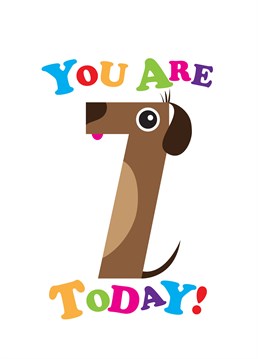 Send this adorable Dog Birthday card by Art File to your buddy turning 7 years old.