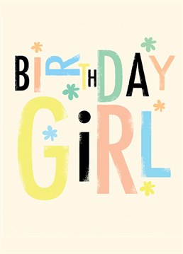 Make her feel extra special on her birthday with this cute, pastel Art File design.