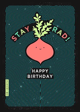The obvious Art File design to wish a vegetable lover a very happy and healthy birthday.