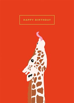 Stick your neck out and get cheeky on an animal lovers birthday with this Art File design.
