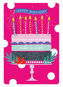 Do you wish that her birthday wishes come true? Then this is the card for her. Designed by Art File.