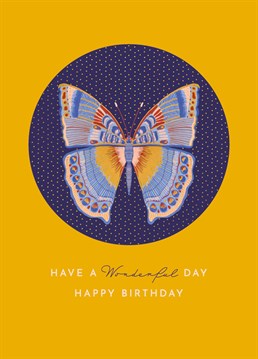 Send them this beautiful, vibrant butterfly birthday card this year. Designed by Art File.