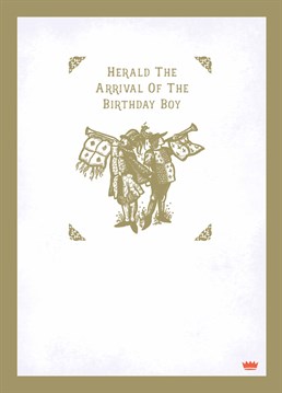 Mock the importance of thy birthday boy with this card by Art File.