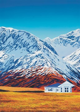 The Dobson Valley, located above Lake Ohau in New Zealand's Mackenzie Country are contrasted with a classic 19th century colonial villa. The tranquility and peace of the South Island is depicted.