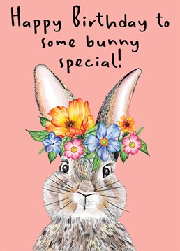 Send this lovely illustrated rabbit card to send birthday wishes to your special someone!