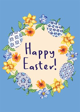 Send your loved ones Easter Wishes with this pretty Illustrated card.
