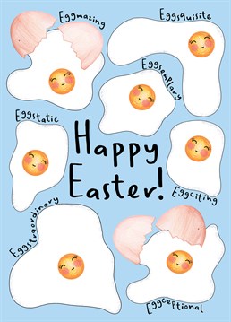 Send your loved ones Easter Wishes with this cute Illustrated Eggs card.