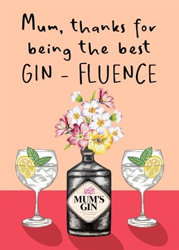 The perfect card to send to your Gin loving Mum for Mother's Day!