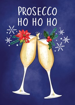 The perfect Christmas Card to send to a Prosecco lover to get them in the Christmas spirit with this Amy Florence Design card.