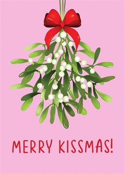 Send this Merry Kissmas card to that special someone this Christmas to get a cheeky kiss under the mistletoe! Card by Amy Florence Design.