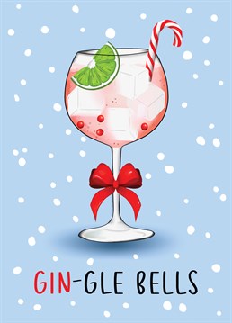 The perfect Christmas Card to send to a Gin lover to get them in the Christmas spirit with this Amy Florence Design card.