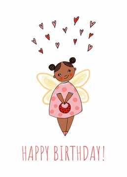 Send birthday wishes to a special little princess and make her dreams come true with this adorable Afritistic design.