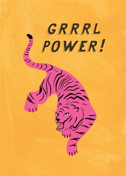 Show your roar lady power with this Birthday card designed by Alicorn Birthday cards.