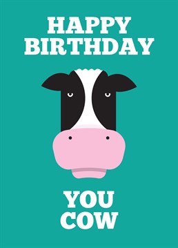 Suitable for anyone who's birthday it is and happens to be a cow.