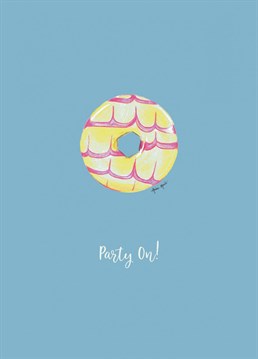 Celebrate your birthday with a punny card, featuring British Party Ring biscuits!