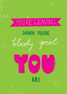 Goodbyes are never easy, but this fun card by Apple Pip makes it easier.