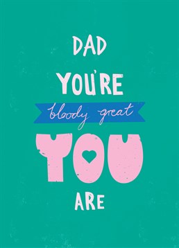 A great card with a great sentiment and a lovely way to tell your Dad just how good he is with this fun personalised card from Apple Pip that can be used for birthdays and Father's Day.