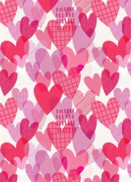 A pretty Valentine's pattern design in bold pinks.