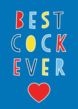 A colourful typographic design for the owner of the best cock ever!