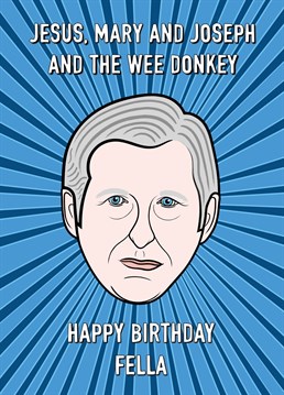 This birthday greeting features quotes and an illustrative portrait of Ted Hasting from Line of Duty.