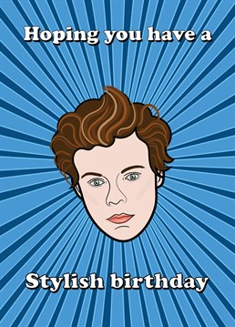 An impactful birthday design featuring a portrait of the handsome musician and actor Harry Styles.