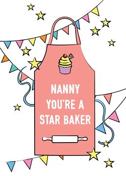 A card to celebrate your Nanny for being a star baker!