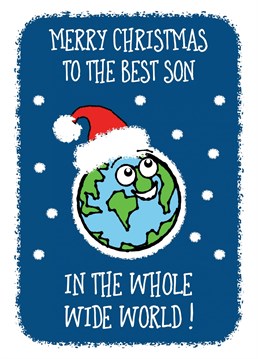 A cute Christmas greeting for the best son in the whole wide world!