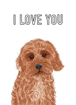 PERSONALISED Valentine's Day Anniversary card to from Cockapoo dog lover