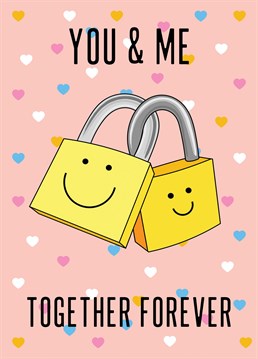 There's no escape, together forever!! This cute design is perfect for Valentine's and anniversaries.