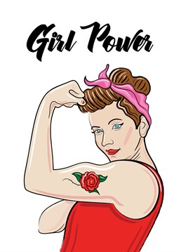 A graphic illustration of girl power to give motivation and support.