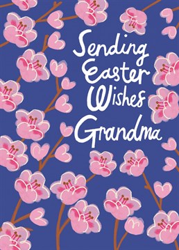Send Happy Easter Wishes to your beloved Grandmother with this bright and bold design featuring beautiful blossom and hand lettering. Spring is on it's way, hooray!