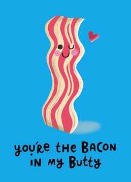 Send this cheeky card to your significant other to celebrate your love this Valentine's day or on your Anniversary. A cute rasher of bacon features on this hand-lettered card by Aimee Stevens Design.