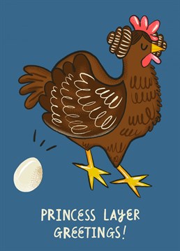 Here's a crazy punny Birthday card for all those Star Wars loving chicken fans in your life! Yes, it's plucky Princess Layer, laying eggs, a long time ago in a galaxy far, far away....by Aimee Stevens Design