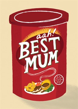Ah! Best Mum! Celebrate your Mum and her fantastic roast dinners on Mother's Day with this gravy inspired card by Aimee Stevens Design. .