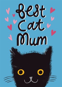 Celebrate the Best Cat Mum this Mother's Day with this paw-some hand drawn card featuring a very cute cat, by Aimee Stevens Design. .