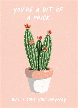 Let your partner know that even though they are a bit of a prick, you still love them!