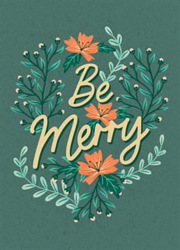Wish your loved one a merry Christmas with this pretty, illustrated card