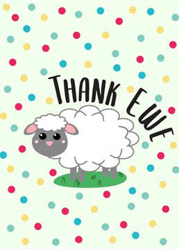 Send them thanks with this cute and 'punny' sheep Thank You card designed by Amy Walton.