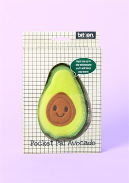 Avo cuddle!. A pal you can spoon in bed. Heat up in the microwave. 100% natural ingredients. Infused with lavender. Ever heard of warm avocado? Try it! This healthy little guy is made to be heated up in the microwave and the perfect size to be cuddled in bed. A must-have for any avocado obsessed millennial, this novelty heat bag is lovely and soft to the touch. Filled with wheat and lavender to sooth you into slumber, there's no one else you'll want to keep you company during the long winter nights. Please follow all product instructions for safe use and no smashed avocado.
