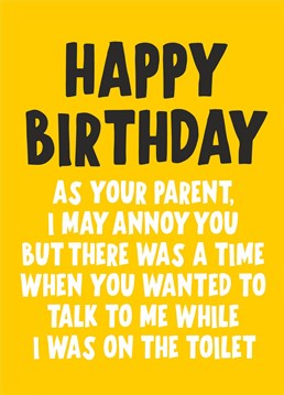 Embarrass your child with this funny card designed by Banterking