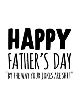 Send dad this cheeky father's day card designed by Banterking