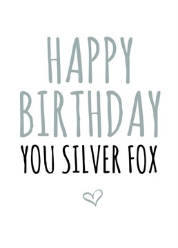 Send this funny birthday to the silver fox you know.