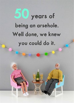 Midlife crisis is imbued so make sure you prepare for it. A birthday card designed by Jeffrey & Janice.