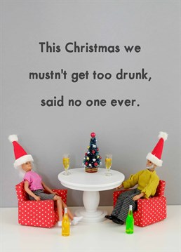 Christmas is the only time its acceptable to be drunk before 11am. A Christmas card designed by Jeffrey & Janice.