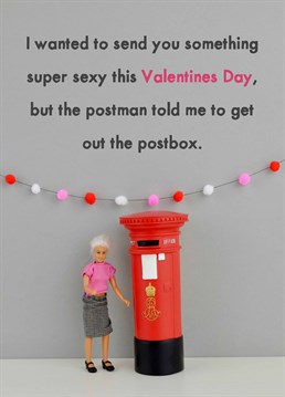 Posting yourself to go and receive a package that!s a great joke. A card designed by Jeffrey & Janice.