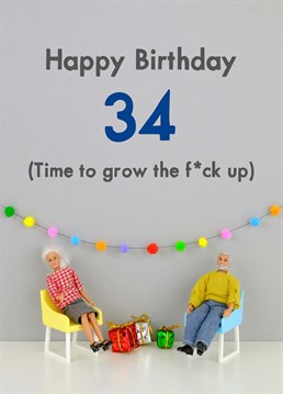 Whether they're 25 or 45, personalise this birthday card for a big kid and tell them to grow the f*ck up. Designed by Jeffrey & Janice.