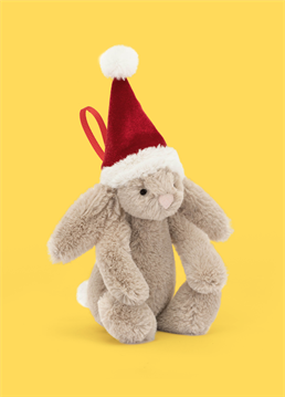 <ul>    <li>Here to ensure you have a Hoppy Christmas!</li>    <li>The Bashful Christmas Bunny Decoration by Jellycat will be an adorable addition to your Christmas tree decor this year.</li>    <li>With irresistibly soft, praline fur, floppy ears, and a velour Santa hat, this is the perfect gift for any Bashful Bunny fan and will really make a little one smile at Christmas time.</li>    <li>With a red ribbon attached to his noggin, this fluffy bunny is ready to hang out!</li>    <li>Dimensions: 13cm high, 6cm wide</li></ul>