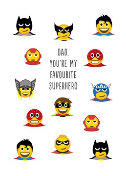 Superhero Dad, Relations Father's Day card by Bluebell 33. Stronger than superman, smarter than ironman, loves bats more than batman. You're Dad is the perfect hero, so tell him with this super-Father's Day card.