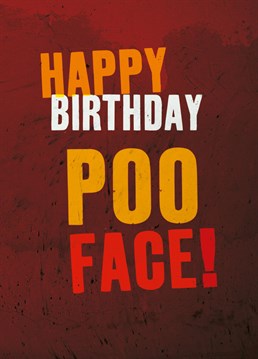 Return to your four year old self with this immature Birthday card from Brainbox Candy. Even if they don't actually have a face made of poo you can still send them this toilet-humour themed Birthday card.